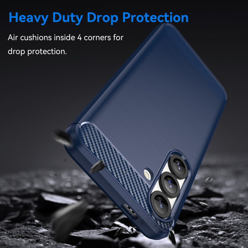 Hülle für Samsung Galaxy S26, Techsuit, Carbon, Blau