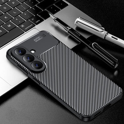 Hülle für Samsung Galaxy S26, Techsuit, CarbonFiber, Schwarz