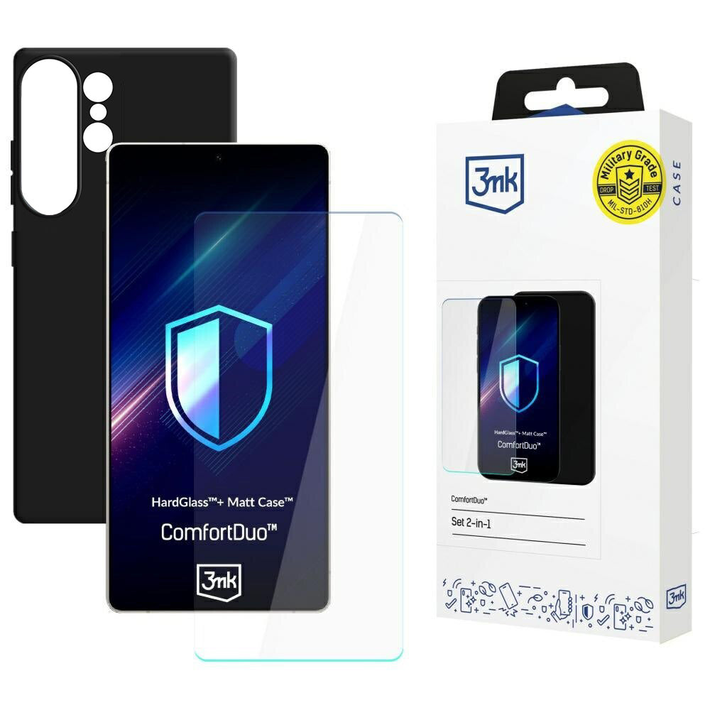 Hülle für Samsung Galaxy S26 Ultra, 3MK, ComfortDuo, Schwarz