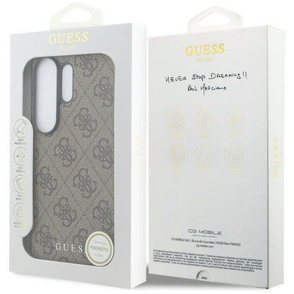 Hülle für Samsung Galaxy S26 Ultra S948, Guess, 4G Classic Logo Charm, Braun