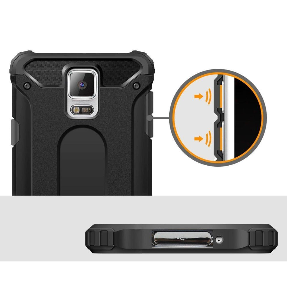 Hülle für Samsung Galaxy S5 G900, Techsuit, Hybrid Armor, Schwarz