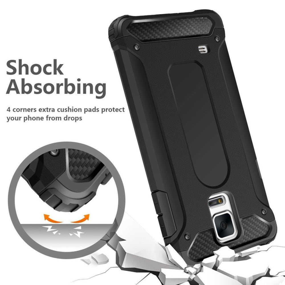 Hülle für Samsung Galaxy S5 G900, Techsuit, Hybrid Armor, Schwarz