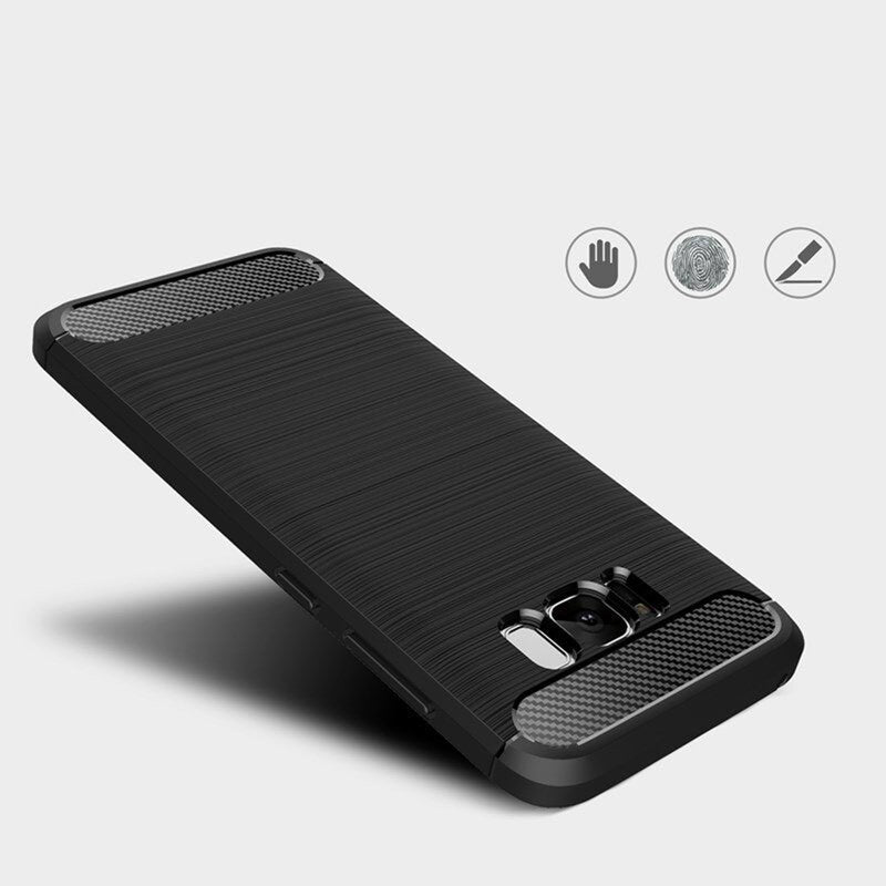 Hülle für Samsung Galaxy S8+ G955, Techsuit, Carbon, Schwarz