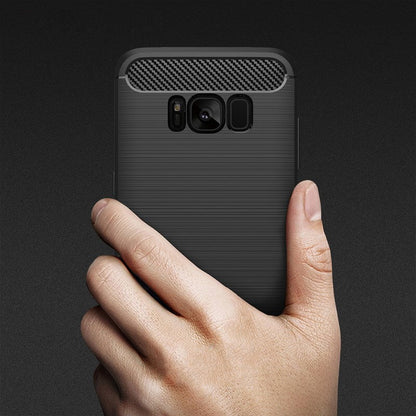 Hülle für Samsung Galaxy S8+ G955, Techsuit, Carbon, Schwarz