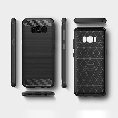 Hülle für Samsung Galaxy S8+ G955, Techsuit, Carbon, Schwarz