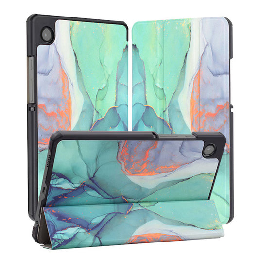 Hülle für Samsung Galaxy Tab A11+ / Tab A9+, Techsuit, FoldPro Green Time, Mehrfarbig
