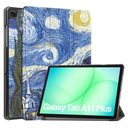 Hülle für Samsung Galaxy Tab A11+ / Tab A9+, Techsuit, FoldPro Starry Night, Mehrfarbig