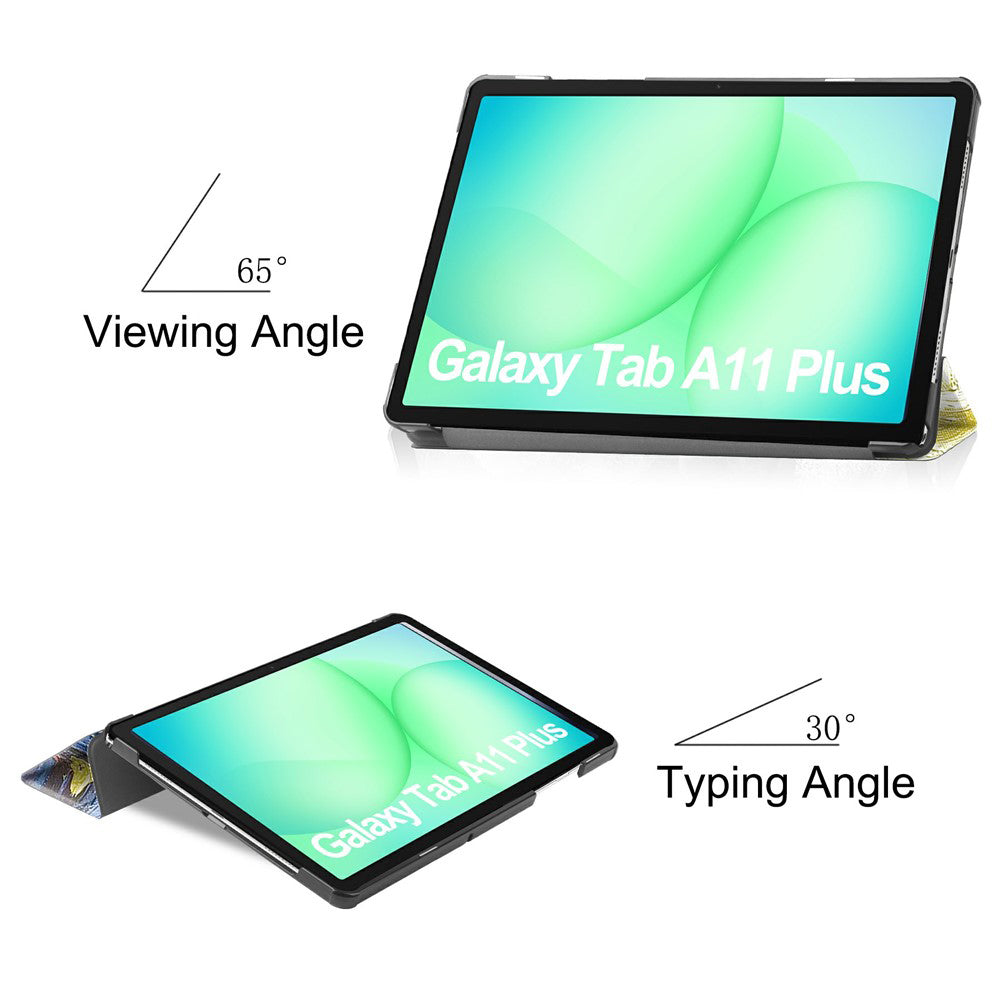 Hülle für Samsung Galaxy Tab A11+ / Tab A9+, Techsuit, FoldPro Starry Night, Mehrfarbig