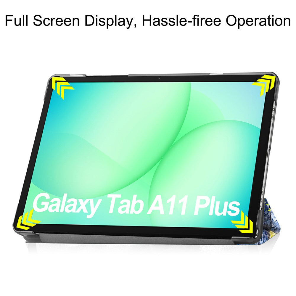 Hülle für Samsung Galaxy Tab A11+ / Tab A9+, Techsuit, FoldPro Starry Night, Mehrfarbig