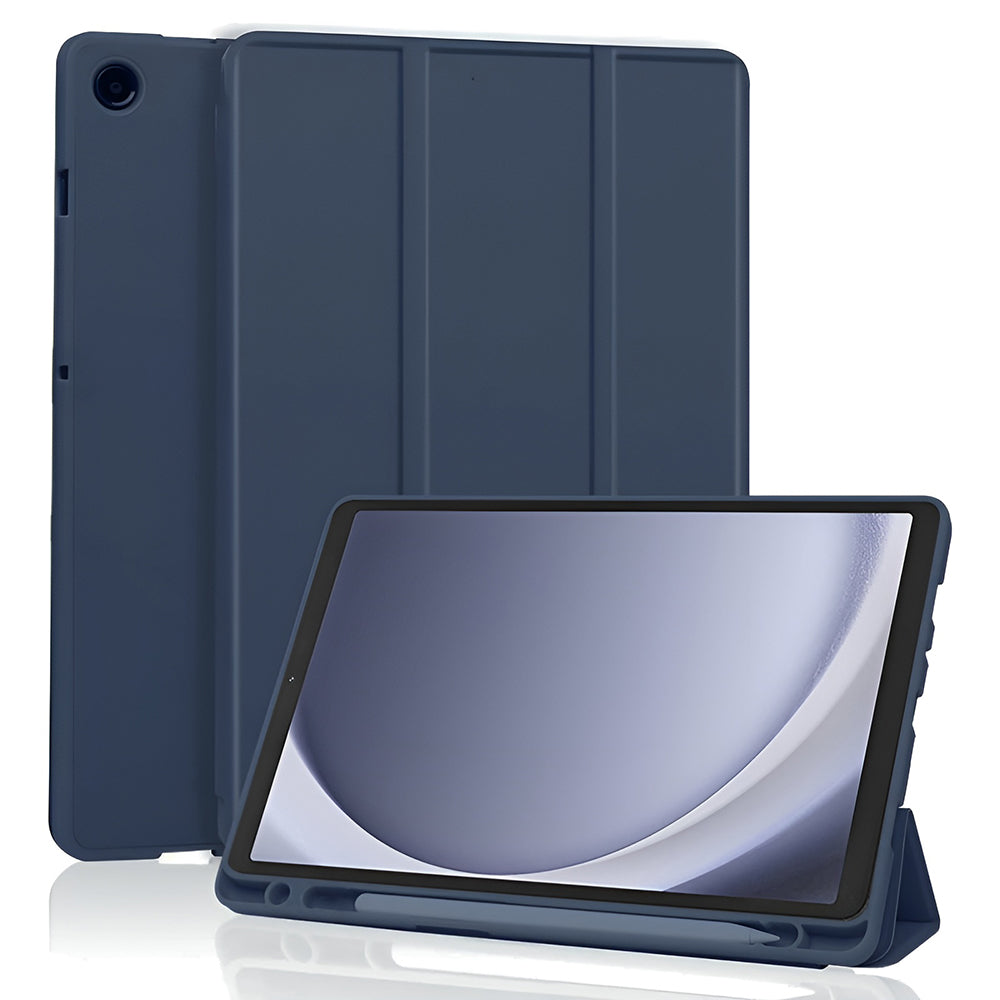 Hülle für Samsung Galaxy Tab A11 / Tab A9, Techsuit, Flex Trifold, Blau