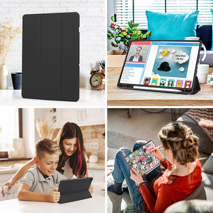 Hülle für Samsung Galaxy Tab A11 / Tab A9, Techsuit, Flex Trifold, Marineblau