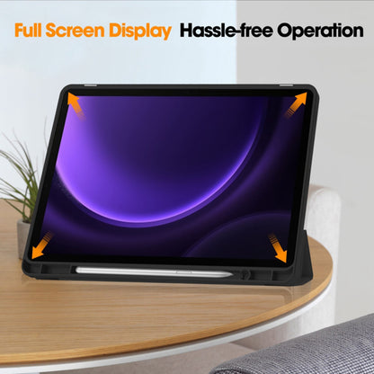 Hülle für Samsung Galaxy Tab S10 FE / Tab S9 FE / Tab S9, Techsuit, Flex Trifold, Schwarz