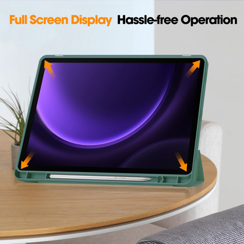 Case for Samsung Galaxy Tab S10 FE / Tab S9 FE, Techsuit, Flex Trifold, Green