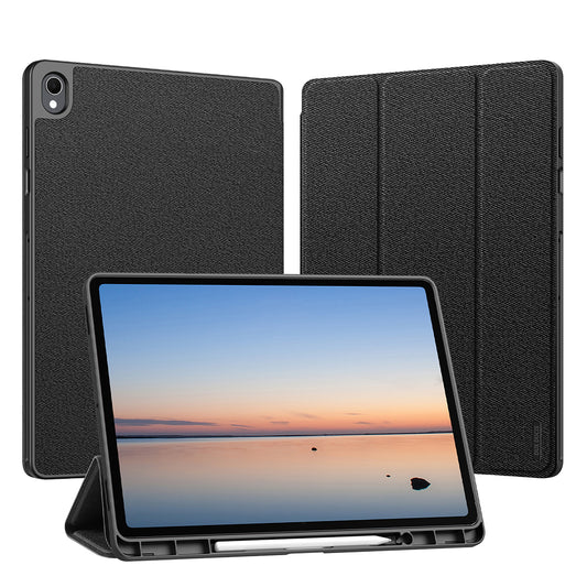 Hülle für Samsung Galaxy Tab S12 Plus, DUX DUCIS, Domo mit Stifthalter, Schwarz