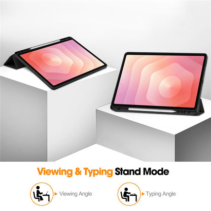 Hülle für Samsung Galaxy Tab S12 Plus, Techsuit, Flex Trifold, Dunkelblau