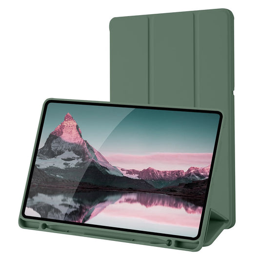Hülle für Samsung Galaxy Tab S6 Lite (2024) / Tab S6 Lite (2022) / Tab S6 Lite (2020), Techsuit, Flex Trifold, Grün