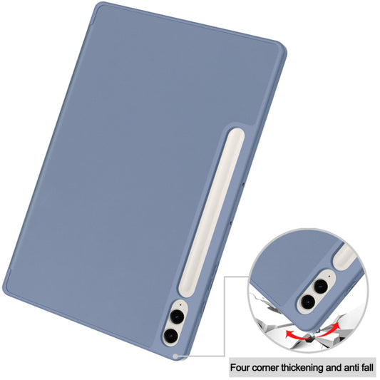 Hülle für Samsung Galaxy Tab S9 FE+, Techsuit, Flex Trifold, Marineblau