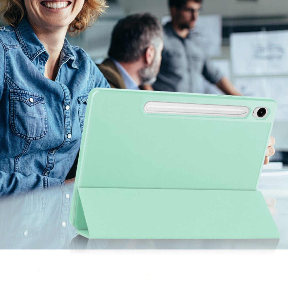Case for Samsung Galaxy Tab S9 FE / Tab S9 / Tab S10 FE, Techsuit, Flex Trifold, Matcha Green