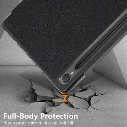 Hülle für Samsung Galaxy Tab S9 FE / Tab S9 / Tab S10 FE, Techsuit, FoldPro, Schwarz