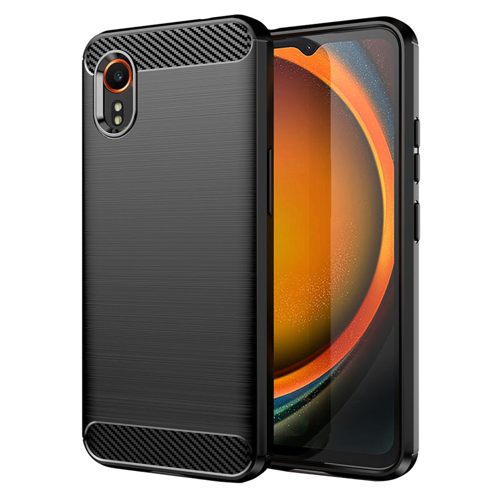 Hülle für Samsung Galaxy Xcover7 G556, Techsuit, Carbon, Schwarz