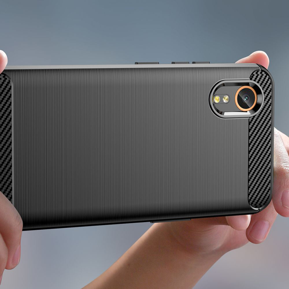 Hülle für Samsung Galaxy Xcover7 G556, Techsuit, Carbon, Schwarz