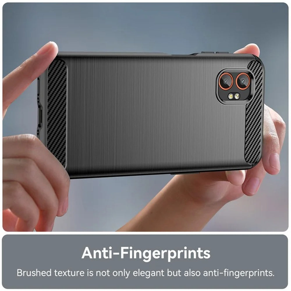Hülle für Samsung Galaxy XCover7 Pro, Techsuit, Carbon, Schwarz