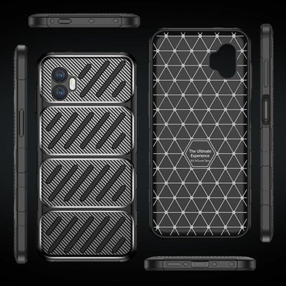 Hülle für Samsung Galaxy XCover7 Pro, Techsuit, CarbonFiber, Schwarz