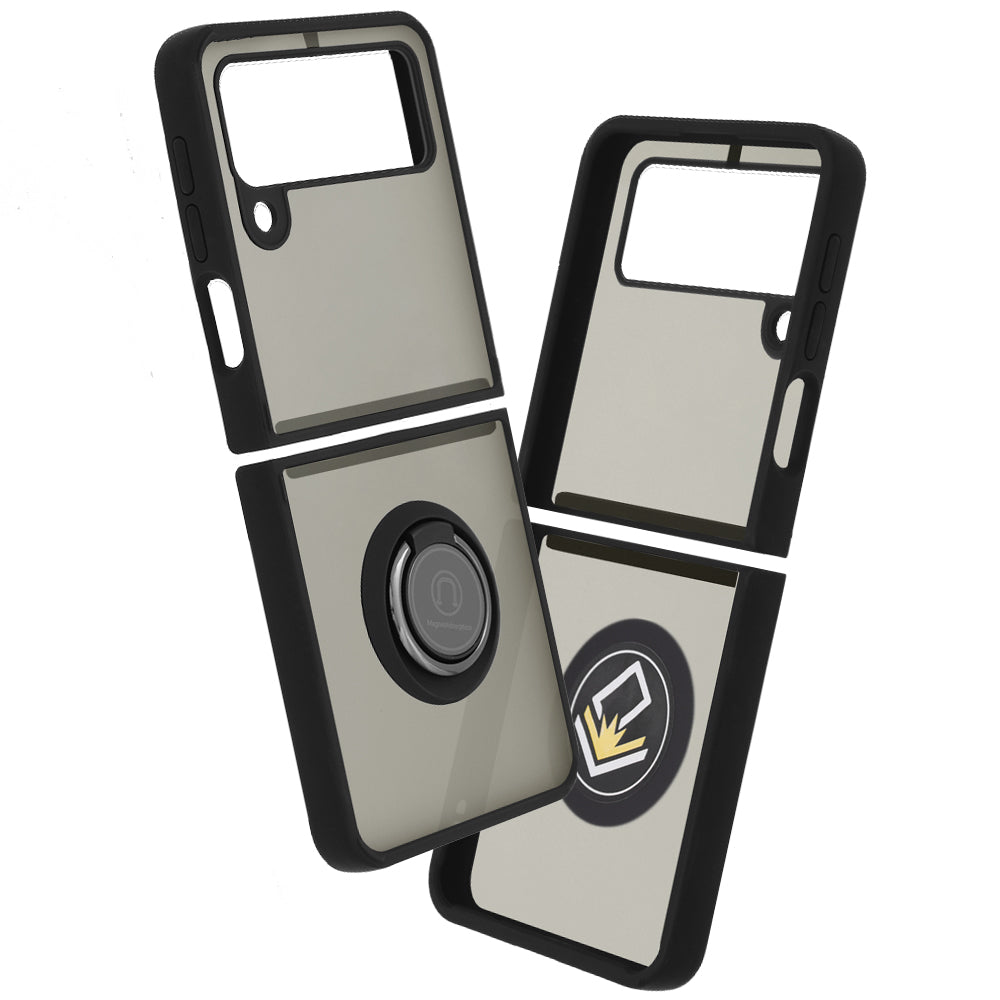 Hülle für Samsung Galaxy Z Flip3 5G F711, Techsuit, Glinth, Schwarz