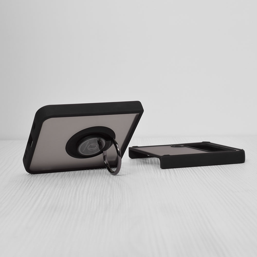 Hülle für Samsung Galaxy Z Flip3 5G F711, Techsuit, Glinth, Schwarz