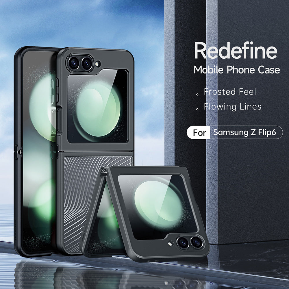 Hülle für Samsung Galaxy Z Flip6 F741, DUX DUCIS, Aimo, Schwarz