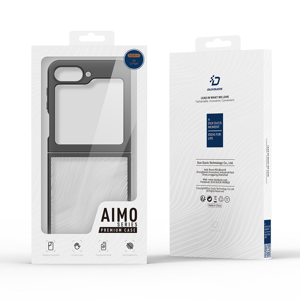 Hülle für Samsung Galaxy Z Flip6 F741, DUX DUCIS, Aimo, Schwarz