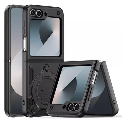 Hülle für Samsung Galaxy Z Flip7 FE F761 / Z Flip6 F741, Techsuit, CamGuard Pro, Schwarz