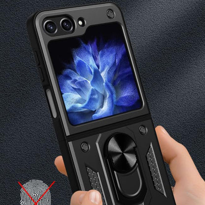 Hülle für Samsung Galaxy Z Flip7 FE F761 / Z Flip6 F741, Techsuit, CamShield, Schwarz