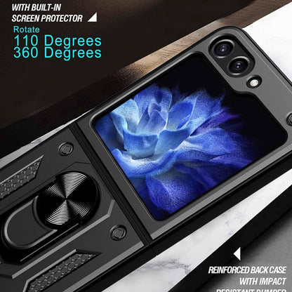 Hülle für Samsung Galaxy Z Flip7 FE F761 / Z Flip6 F741, Techsuit, CamShield, Schwarz