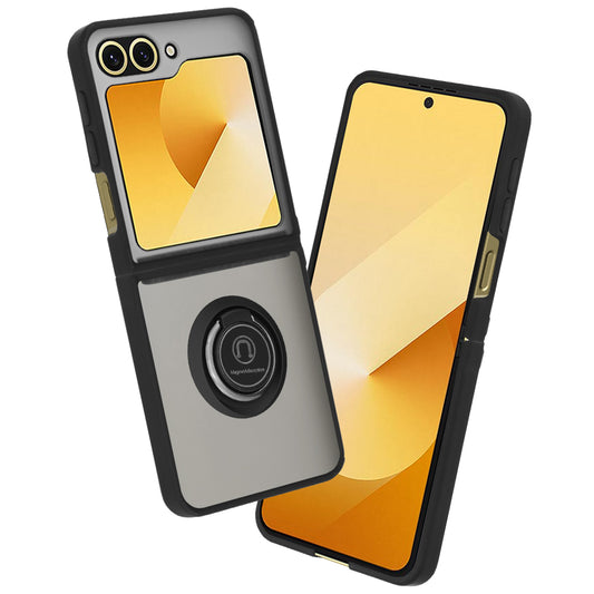 Hülle für Samsung Galaxy Z Flip7 FE F761 / Z Flip6 F741, Techsuit, Glinth, Schwarz