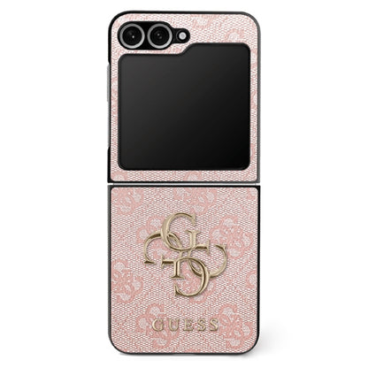 Hülle für Samsung Galaxy Z Flip7 F766, Guess, 4G Metal Logo, Rosa
