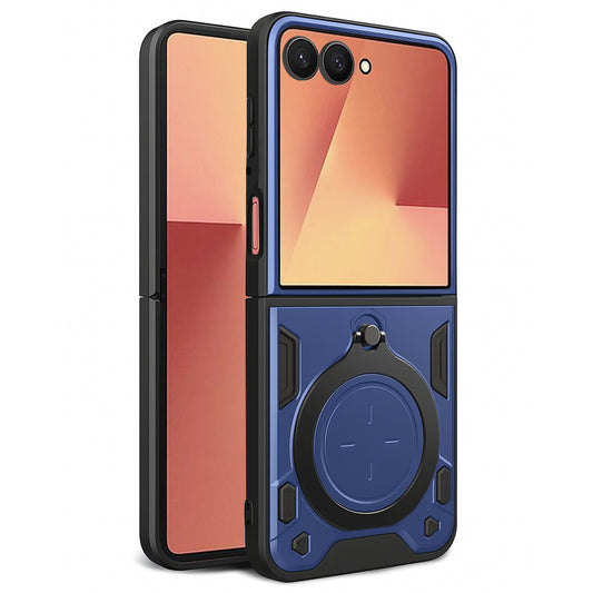 Hülle für Samsung Galaxy Z Flip7 F766, Techsuit, CamGuard Pro, Blau