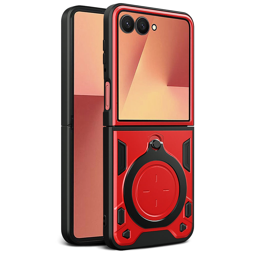 Hülle für Samsung Galaxy Z Flip7 F766, Techsuit, CamGuard Pro, Rot
