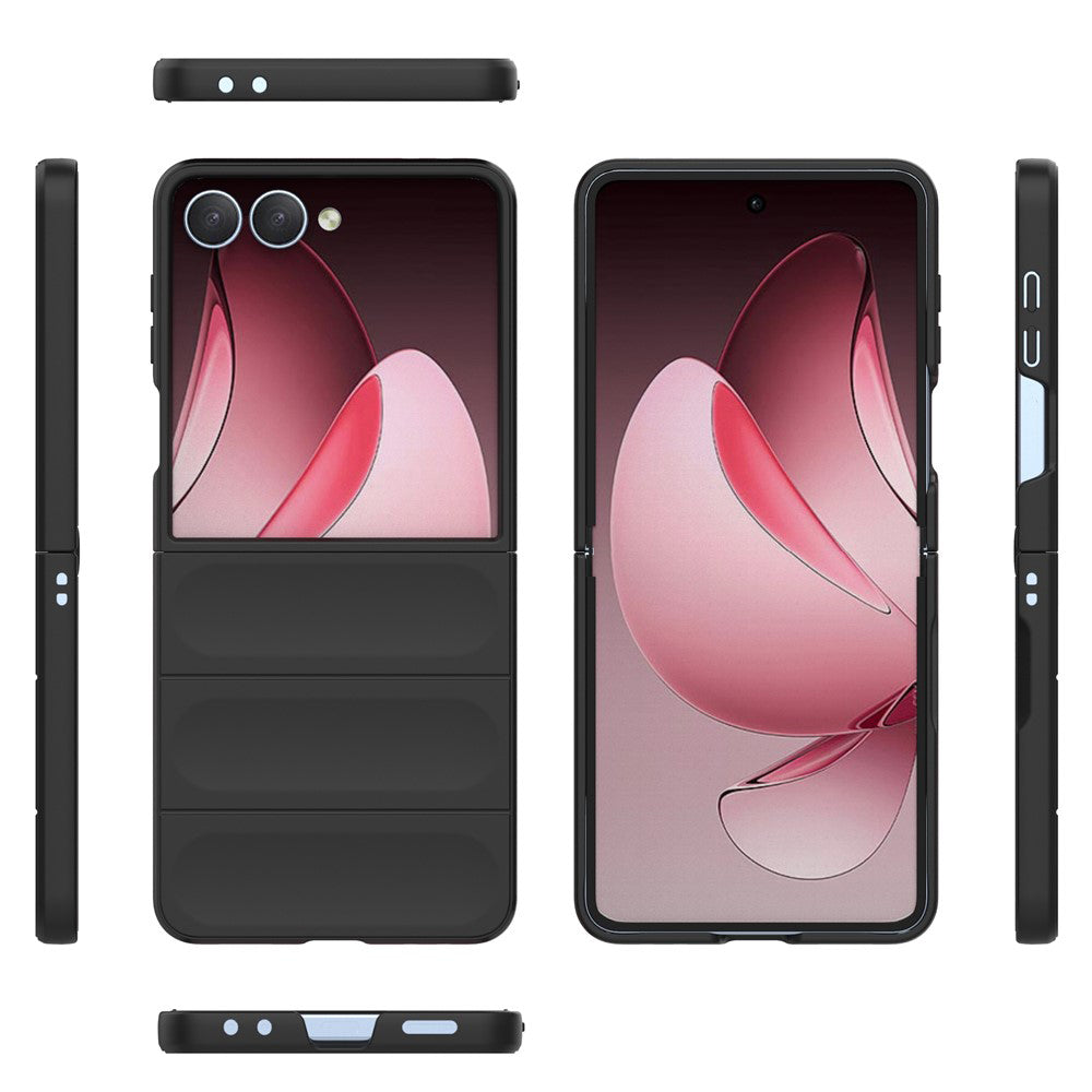 Hülle für Samsung Galaxy Z Flip7 F766, Techsuit, Magic Shield, Schwarz