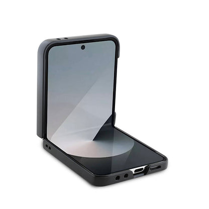 Hülle für Samsung Galaxy Z Flip7 FE F761 / Z Flip6 F741, Guess, 4G Metal Logo, Schwarz