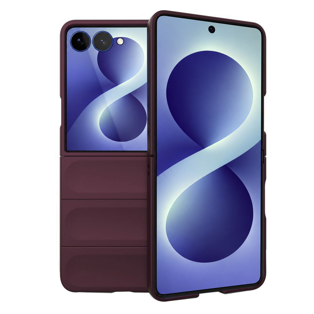 Hülle für Samsung Galaxy Z Flip8 F776, Techsuit, Magic Shield, Weinrot