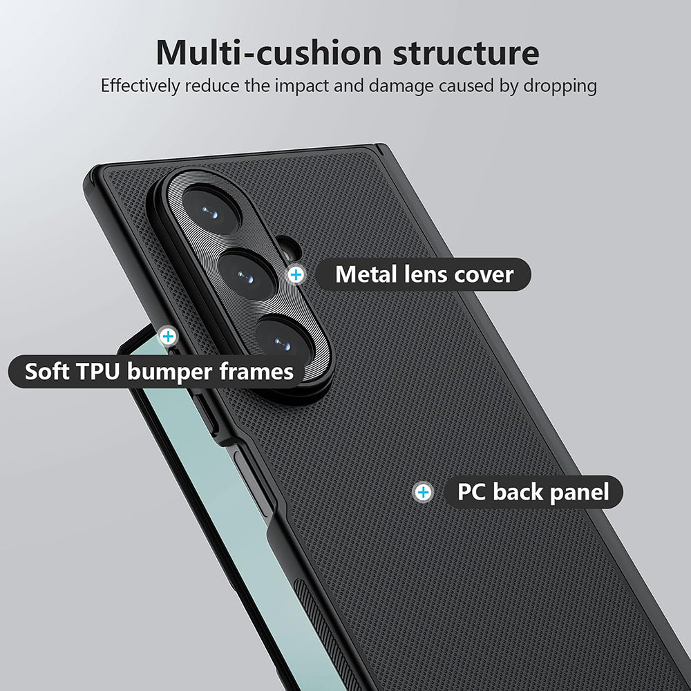 Hülle für Samsung Galaxy Z Fold7 F966, Nillkin, Super Frosted Shield, Schwarz