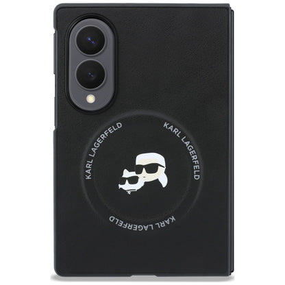 Hülle für Samsung Galaxy Z Fold8 F971, Karl Lagerfeld, Karl & Choupette Head Pin, Schwarz