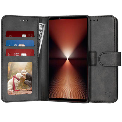 Hülle für Sony Xperia 1 VI, Techsuit, Diary Book, Schwarz