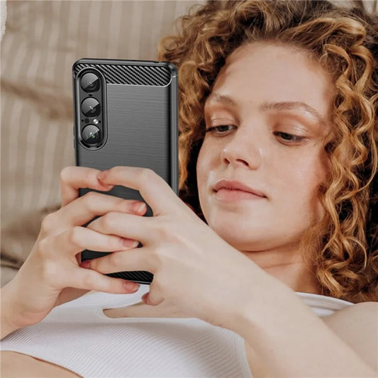 Case for Sony Xperia 1 VII, Techsuit, Carbon, Black