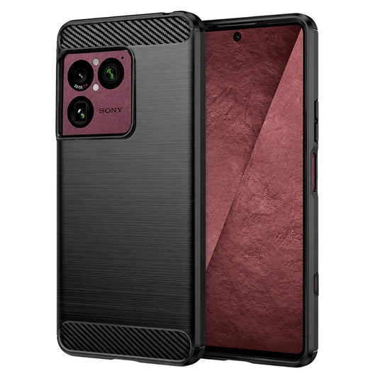 Hülle für Sony Xperia 1 VIII, Techsuit, Carbon, Schwarz