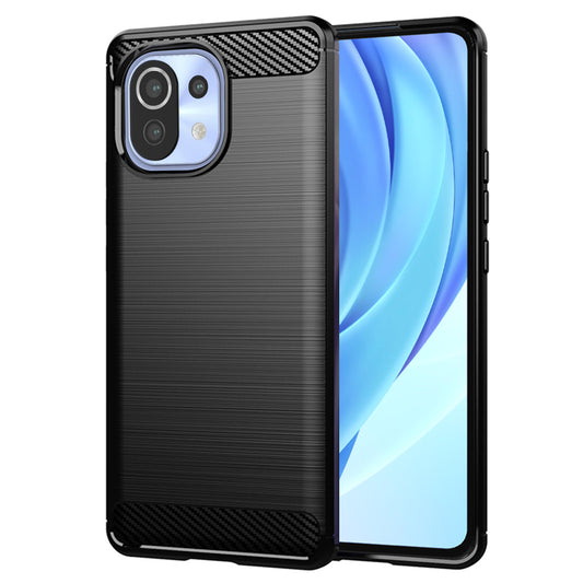 Hülle für Xiaomi 11 Lite 5G NE / Mi 11 Lite 5G / 11 Lite, Techsuit, Carbon, Schwarz