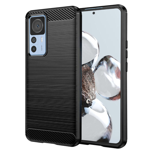 Hülle für Xiaomi 12T / 12T Pro, Techsuit, Carbon, Schwarz