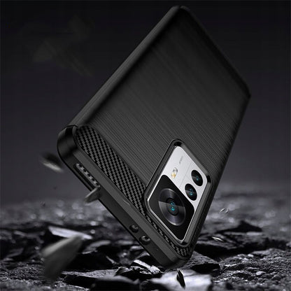 Hülle für Xiaomi 12T / 12T Pro, Techsuit, Carbon, Schwarz