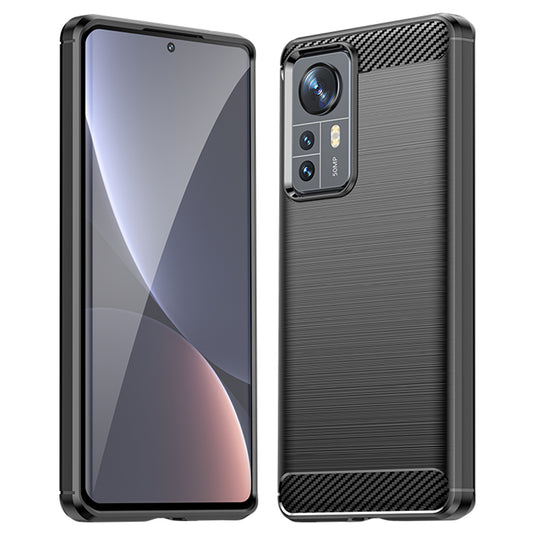 Hülle für Xiaomi 12X / 12, Techsuit, Carbon, Schwarz